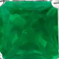 14K Gold 5x5 MM Square Shaped Gemstone Solitaire Pendant Necklace