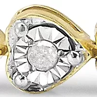 Silver 1.0 Cttw Miracle Set Diamond Heart-Link 7" Tennis Bracelet