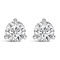 Lab Created 14K White Gold Lab Grown Diamond Screwback Stud Earrings