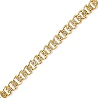 Silver 1/2 Cttw Diamond Double Swoosh Wave Style Tennis Bracelet