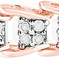 Silver 2.0 Cttw Diamond Fan-Shaped Fancy Chevron Link Tennis Bracelet