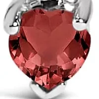 14K Gold 5X5 MM Heart Shaped Gemstone Solitaire Pendant Necklace