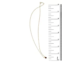 14K Gold 5X5 MM Heart Shaped Gemstone Solitaire Pendant Necklace
