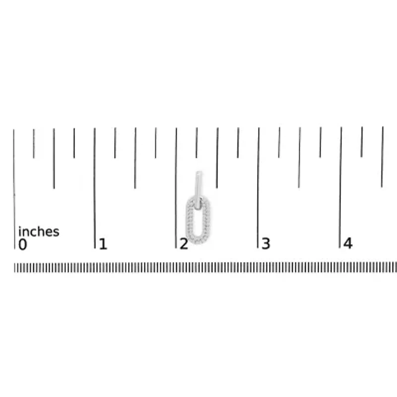 Lab Created 10K Gold 1/2 Cttw Lab Grown Diamond Dangling Paperclip Drop Earrings