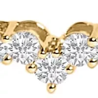 Lab Created 14K Gold 1/2 Carat Lab Grown Diamond Heart Shape Pendant Necklace