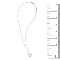 Lab Created 14K Gold 1/2 Carat Lab Grown Diamond Heart Shape Pendant Necklace