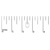 Lab Created 10K Gold 1/10 Cttw Three Stone Lab Grown Diamond Oval Huggies Hoop Earrings