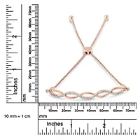 Silver Diamond Infinity Twist 4”-10” Adjustable Bolo Bracelet