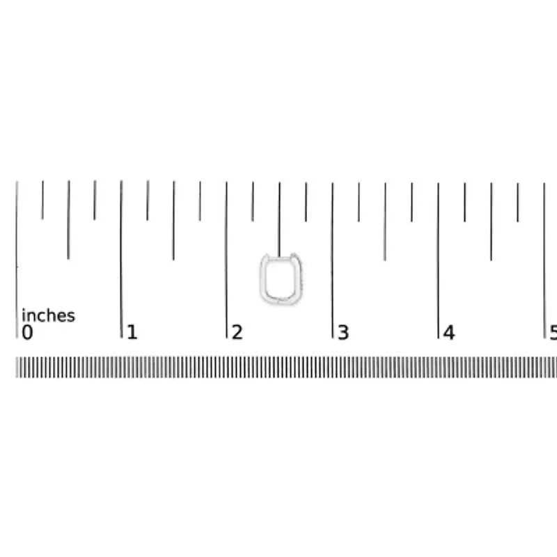 Lab Created 10K Gold 1/4 Cttw Lab Grown Diamond Double Row Huggie Hoop Earrings