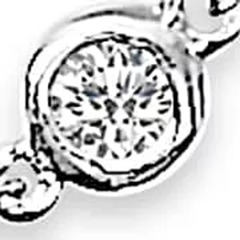 Lab Created 14K Gold 1/2 Cttw Bezel Set Lab Grown Diamond Station Bracelet