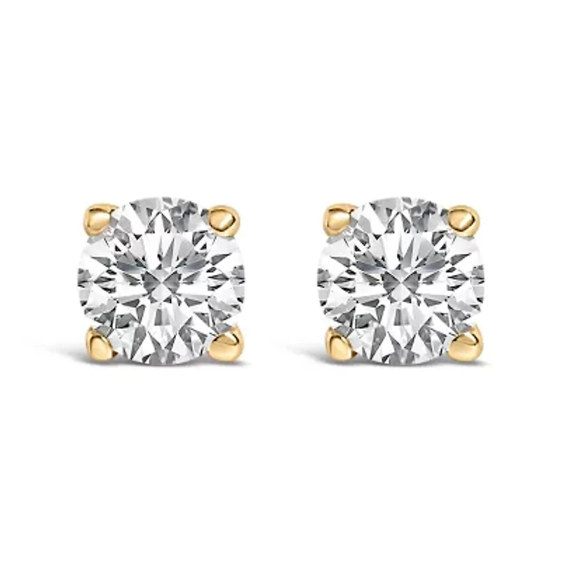 Lab Created 14K Gold 1/2 Cttw Lab Grown Diamond Solitaire Stud Earrings
