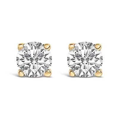Lab Created 14K Gold 1/2 Cttw Lab Grown Diamond Solitaire Stud Earrings