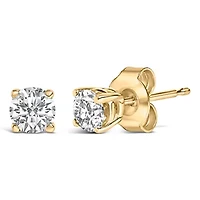 Lab Created 14K Gold 1/2 Cttw Lab Grown Diamond Solitaire Stud Earrings