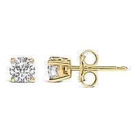Lab Created 14K Gold 1/2 Cttw Lab Grown Diamond Solitaire Stud Earrings