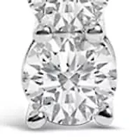 Lab Created 14K Gold 1/2 Cttw Lab Grown Diamond Three Stone Pendant Necklace