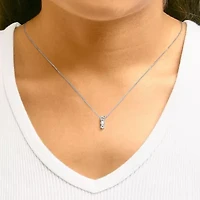 Lab Created 14K Gold 1/2 Cttw Lab Grown Diamond Three Stone Pendant Necklace