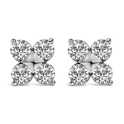 Lab Created 10K Yellow Gold 1/2 Cttw Lab Grown Diamond Snowflake Stud Earrings