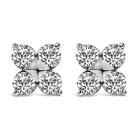 Lab Created 10K Yellow Gold 1/2 Cttw Lab Grown Diamond Snowflake Stud Earrings