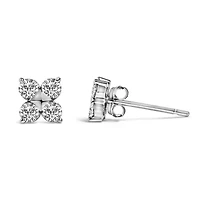 Lab Created 10K Yellow Gold 1/2 Cttw Lab Grown Diamond Snowflake Stud Earrings