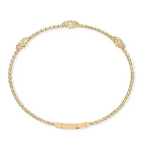 14K 1/2 Cttw Diamond Quatrefoil Clover Style Bangle Bracelet