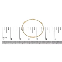 14K 1/2 Cttw Diamond Quatrefoil Clover Style Bangle Bracelet