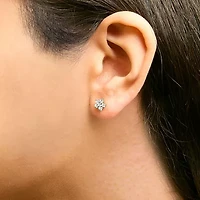 Lab Created 10K Gold 1/2 Cttw Lab Grown Diamond Star Stud Earrings