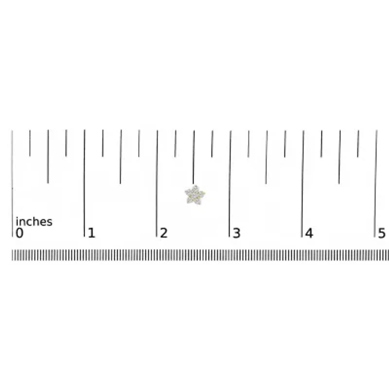 Lab Created 10K Gold 1/2 Cttw Lab Grown Diamond Star Stud Earrings