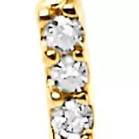 10K Yellow Gold Diamond Accent "A-Z" Initial Script Style Pendant Necklace