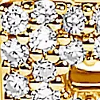 10K Yellow Gold Diamond Accent "A-Z" Initial Bubble Pendant Necklace