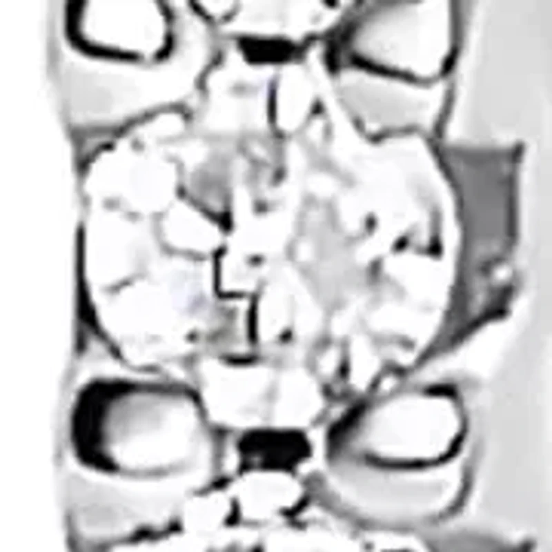 10K White Gold 1/10 Cttw Diamond 'A-Z' Initial Stud Earring