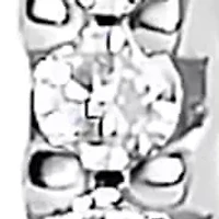 10K White Gold 1/10 Cttw Diamond 'A-Z' Initial Stud Earring