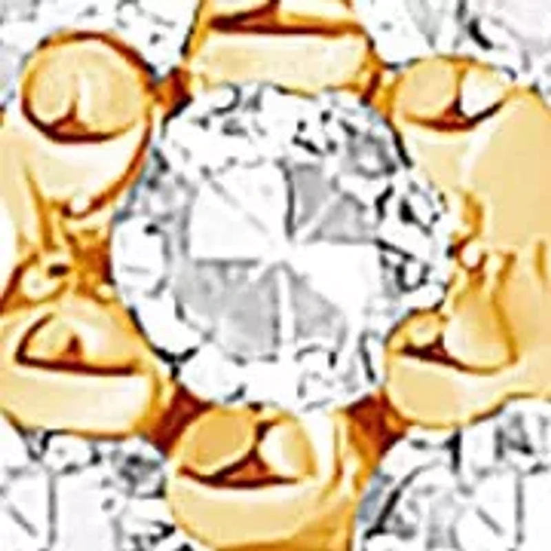 10K Yellow Gold 1/10 Cttw Diamond 'A-Z' Initial Stud Earring