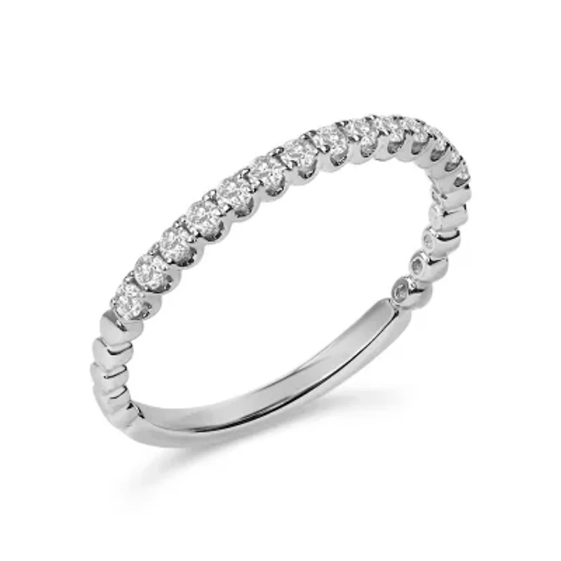 14K Gold 1/4 Cttw Round Diamond Prong Set Wedding Band