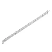 .925 Sterling Silver 2.0 cttw Diamond Double Wrap S Curve Link Bracelet -7.25"