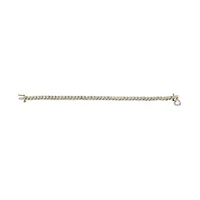 10K Yellow Gold over Silver 2.0 Cttw Diamond Heart Charm 7" Link Bracelet
