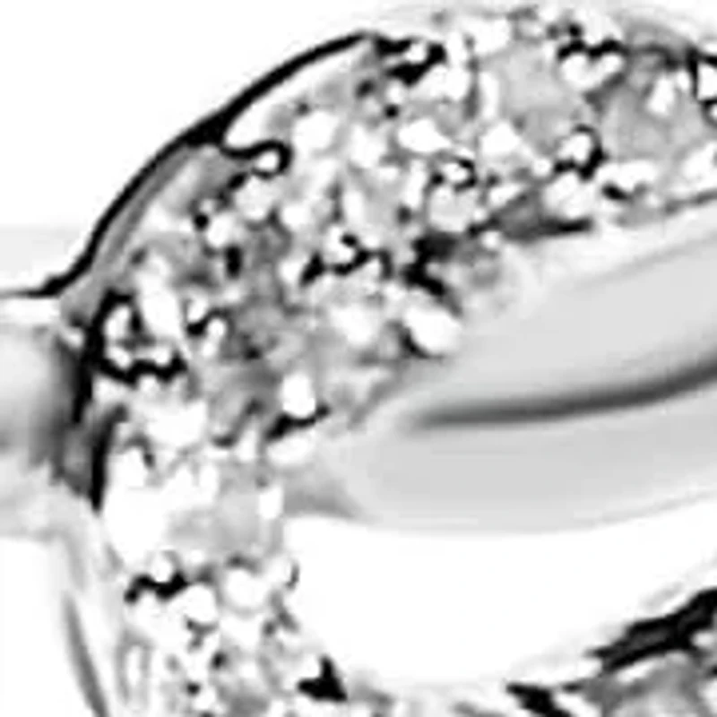 Silver 1.0 Cttw Diamond Infinity Loop and Swirl Link Bracelet