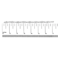 Silver 1.0 Cttw Diamond Infinity Loop and Swirl Link Bracelet