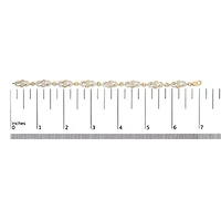 14K Yellow Gold over Silver 1.0 Cttw Diamond Infinity Loop and Swirl Link Bracelet