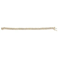 14K Yellow Gold Plated Silver 1/2 Cttw Diamond S-Curve Tennis Bracelet