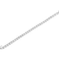 Sterling Silver Diamond Wave-Style Link Bracelet