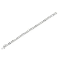 Sterling Silver Rose-cut Diamond Wave link Bracelet