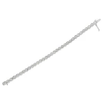 .925 Sterling Silver 2 cttw Miracle Plate Set Diamond Spiral Link Bracelet -7"
