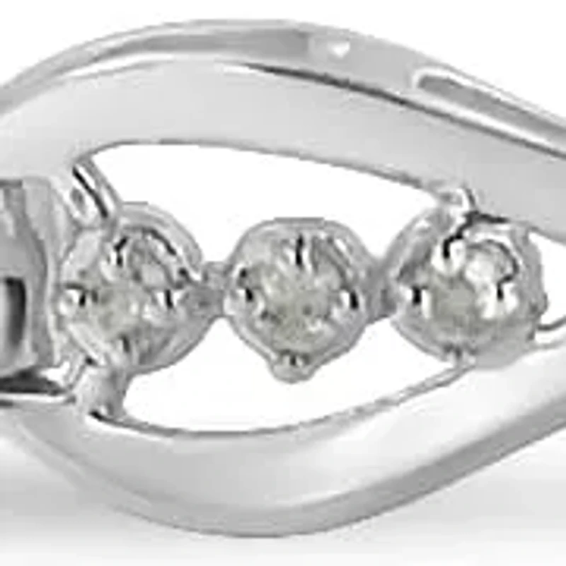 Sterling Silver Diamond Link Bracelet