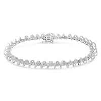 .925 Sterling Silver 1/2 Cttw Diamond Miracle-Set Tennis Bracelet