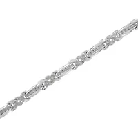 Sterling Silver Diamond X-Link Tennis Bracelet