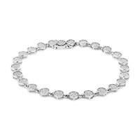 .925 Sterling Silver 2.0 Cttw Round Diamond Link Bracelet - 7.25"