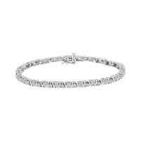 .925 Sterling Silver 1.0 cttw Miracle-Set Diamond Tennis Bracelet - 7.25"