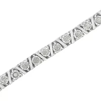 .925 Sterling Silver 1.0 cttw Miracle-Set Diamond Tennis Bracelet - 7.25"