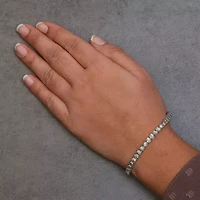 Silver 3.0 Cttw Diamond Illusion-Set Miracle Plate Tennis Bracelet - 7"