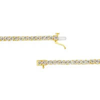 14K Yellow Gold Plated Silver 3.0 Cttw Miracle-Set Diamond Tennis Bracelet
